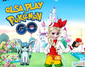 Elsa Pokemon Go Oynuyor