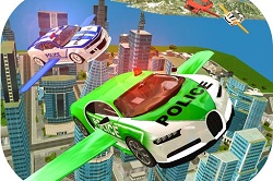 Uçan Polis Arabası Simülatörü 3D