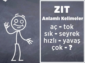 Tel Ali Zıt Anlamlı Kelimeler